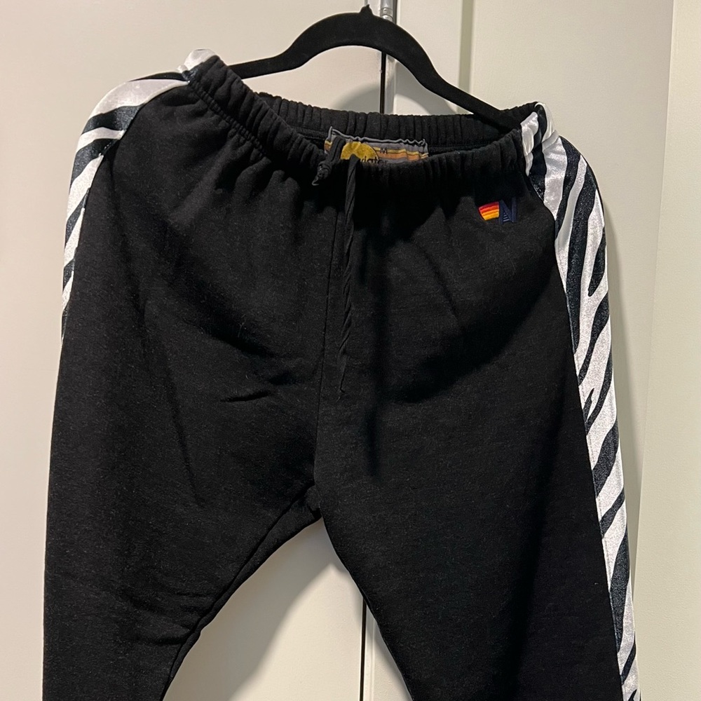 Aviator Nation - Zebra Striped Sweatpants Size M - Picture 6 of 8